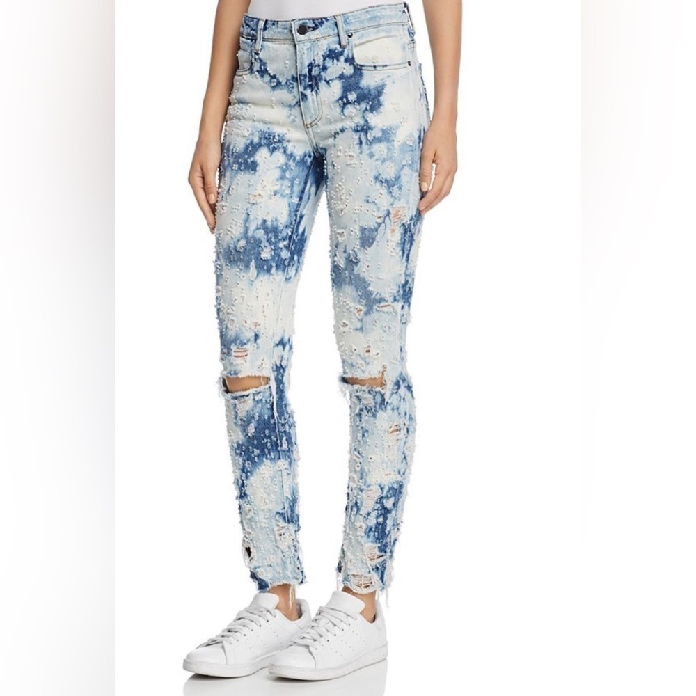 Alexander Wang Whiplash Skinny Jeans in Bleached Destroy size 26